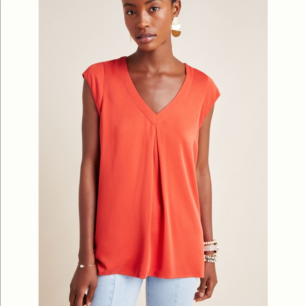 Maeve Ally Cupro Tunic -orange